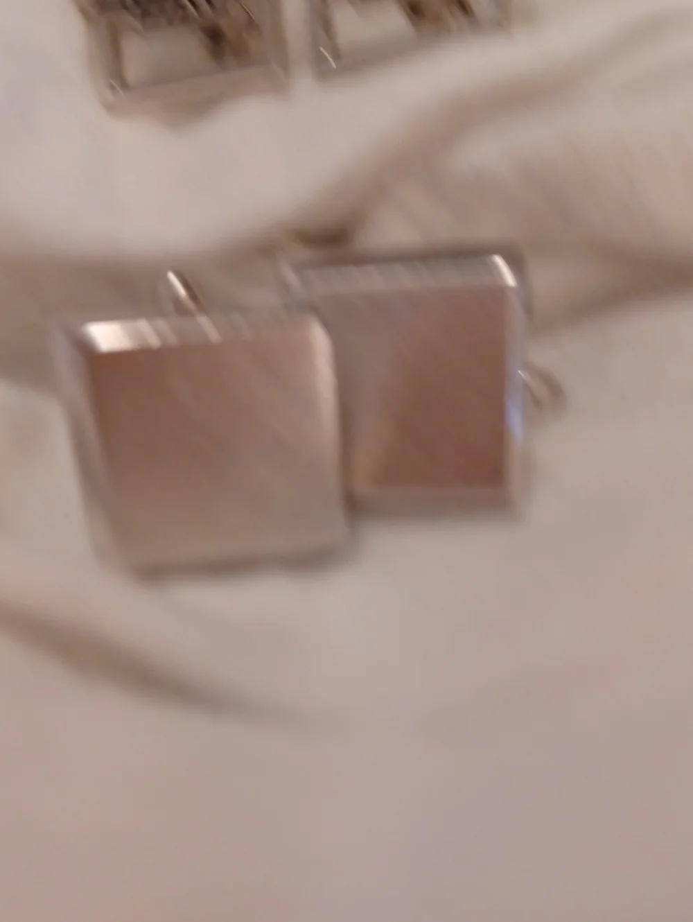4 pairs cufflinks silver color. Dress casual cuff links